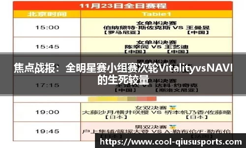 焦点战报：全明星赛小组赛次轮VitalityvsNAVI的生死较量